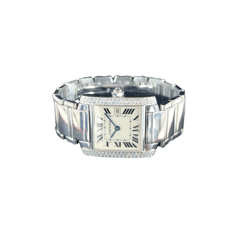 Cartier Tank Francaise Watch 18CT White Gold - Hyman’s Jewellers