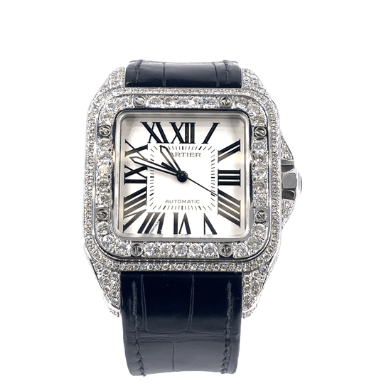 Cartier White Gold and Diamond Automatic Wristwatch - Hyman’s Jewellers