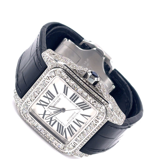Cartier White Gold and Diamond Automatic Wristwatch - Hyman’s Jewellers