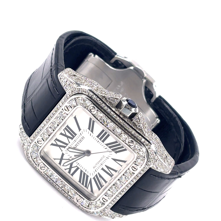 Cartier White Gold and Diamond Automatic Wristwatch - Hyman’s Jewellers