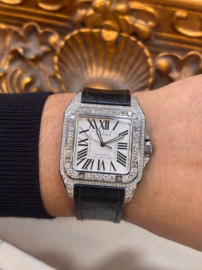 Cartier White Gold and Diamond Automatic Wristwatch - Hyman’s Jewellers