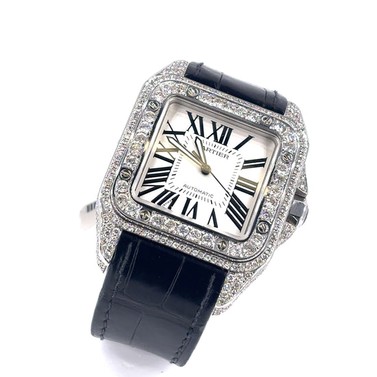 Cartier White Gold and Diamond Automatic Wristwatch - Hyman’s Jewellers