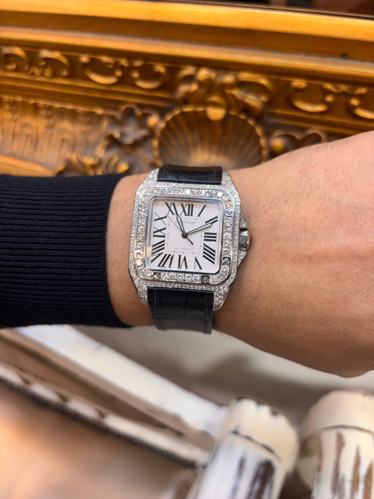 Cartier White Gold and Diamond Automatic Wristwatch - Hyman’s Jewellers