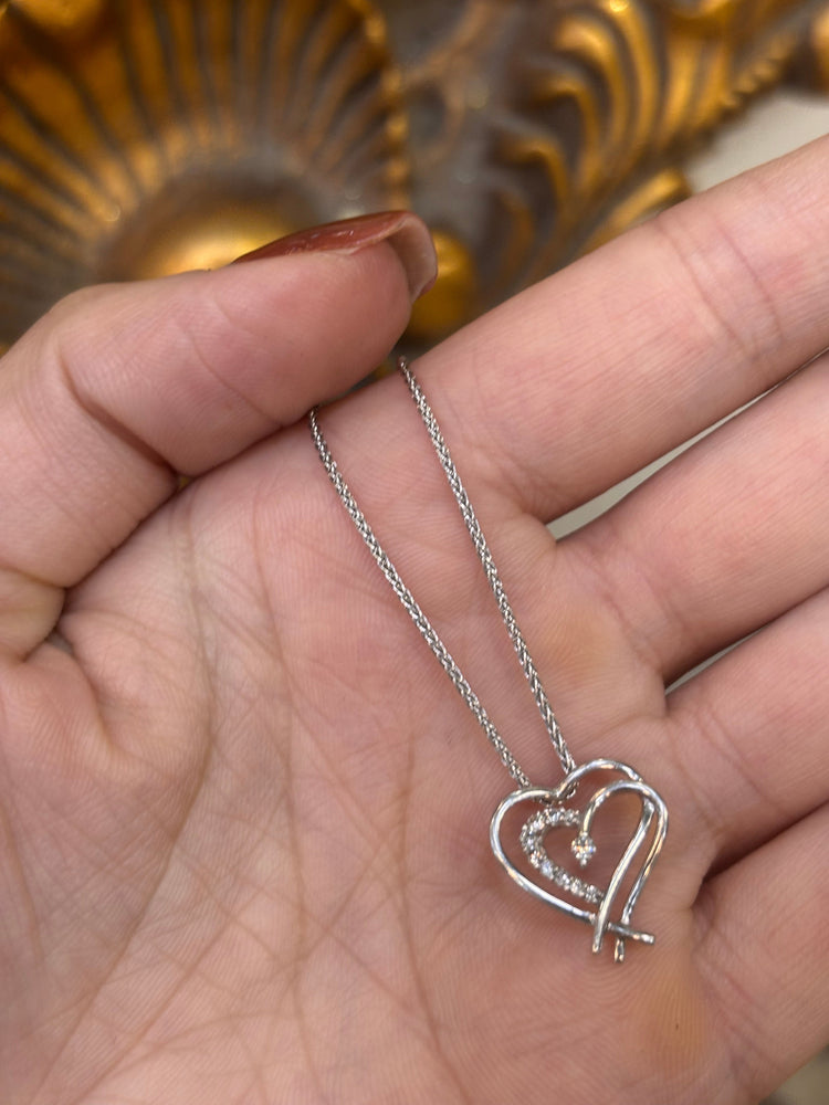 Children’s 9ct White Gold Diamond Heart - 0.10ct - Hyman’s Jewellers