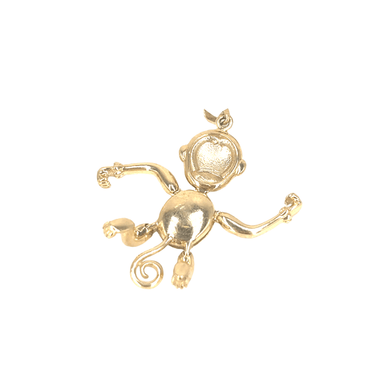 Children’s 9ct Yellow Gold Articulated Monkey Pendant - Hyman’s Jewellers