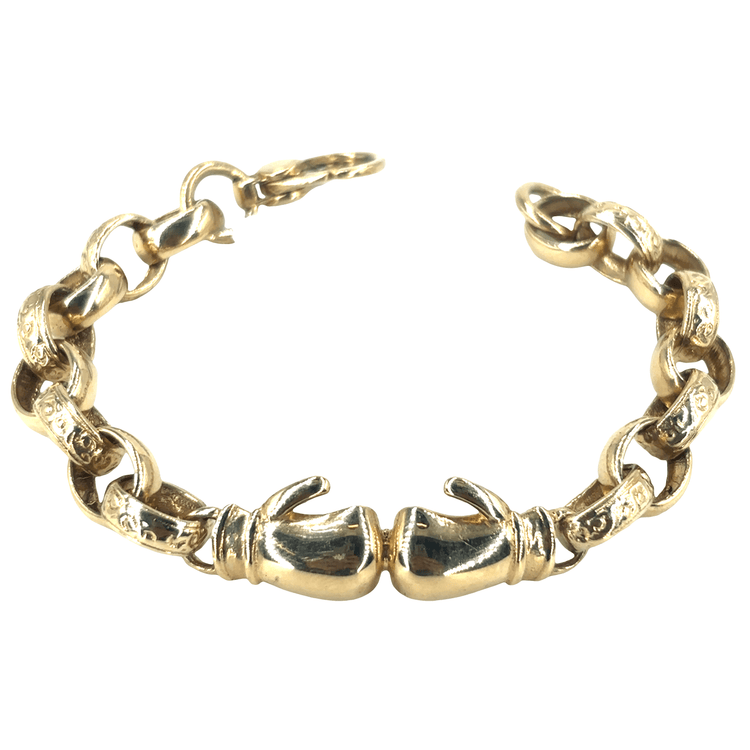 Children’s 9ct Yellow Gold Boxing Glove Chain Bracelet - 17.1g - Hyman’s Jewellers