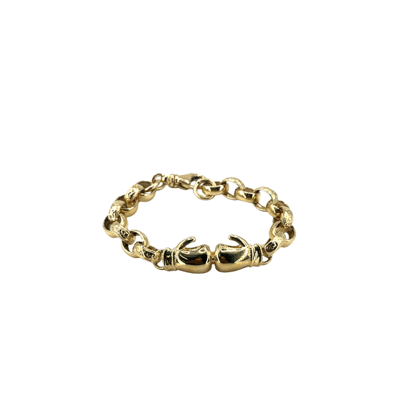 Children’s 9ct Yellow Gold Boxing Glove Chain Bracelet- 18.6g - Hyman’s Jewellers