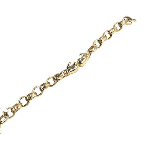 Children’s 9ct Yellow Gold Boxing Glove Chain Bracelet- 18.6g - Hyman’s Jewellers