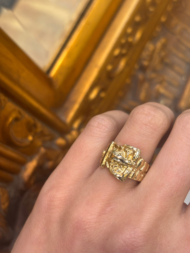 Children’s 9ct Yellow Gold Buckle Ring - 6.5g K NEW - Hyman’s Jewellers