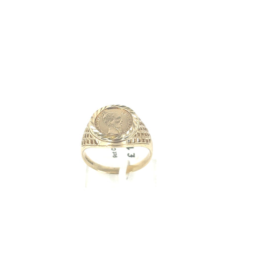 Children’s 9ct Yellow Gold Coin Ring - 2.3g - Hyman’s Jewellers
