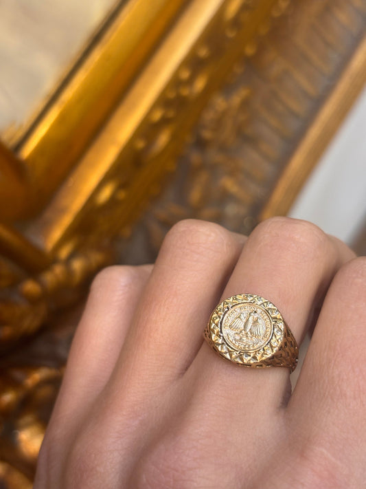 Children’s 9ct Yellow Gold Coin Ring - 2.3G - Hyman’s Jewellers