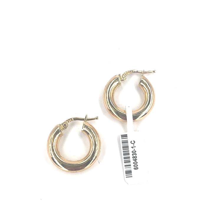 Children’s 9ct Yellow Gold ‘Sleeper’ Plain Hoop Earrings - 2g - Hyman’s Jewellers