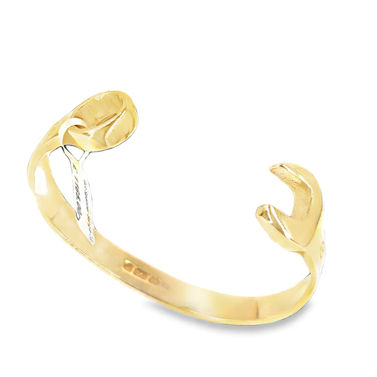 Children’s 9ct Yellow Gold Spanner Bangle - 23.8g 6.5” - Hyman’s Jewellers