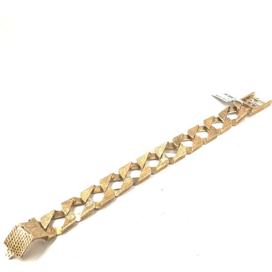 Children’s 9ct Yellow Gold Textured Link Chain Bracelet - 22.1g - Hyman’s Jewellers