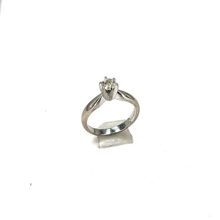 Classic 18CT White Gold Diamond Solitaire Ring - Hyman’s Jewellers