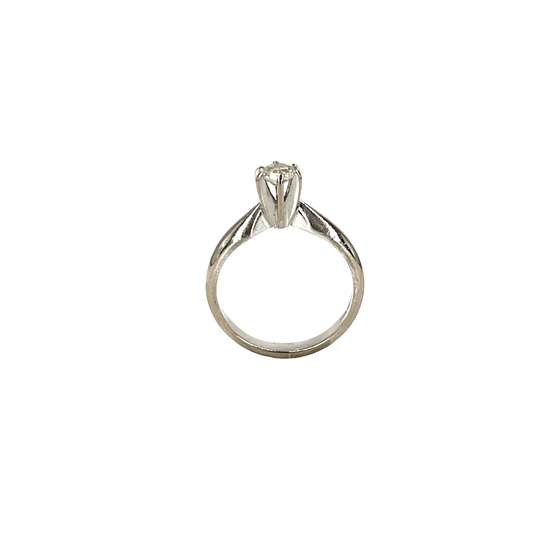 Classic 18CT White Gold Diamond Solitaire Ring - Hyman’s Jewellers