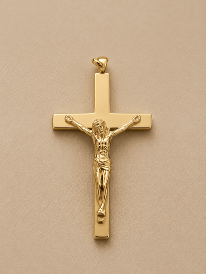 Classic 9CT Yellow Gold Crucifix Pendant - Hyman’s Jewellers