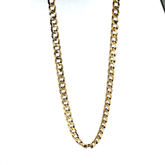 Classic 9CT Yellow Gold Cuban Link Chain Necklace 15.8g - Hyman’s Jewellers