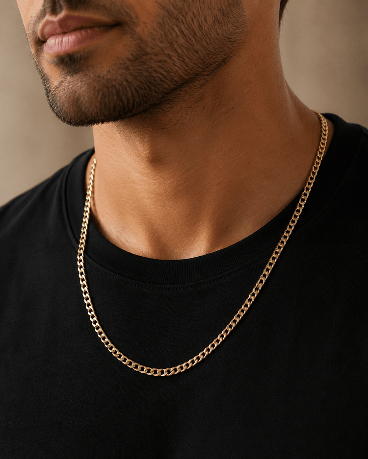 Classic 9CT Yellow Gold Cuban Link Chain Necklace 16g - Hyman’s Jewellers