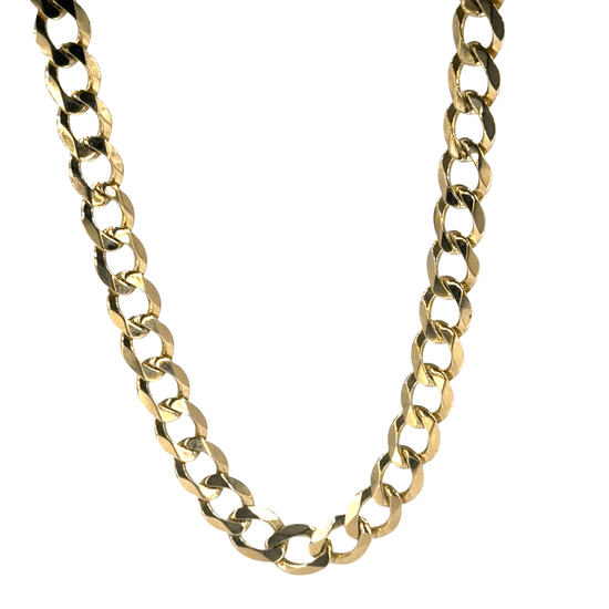 Classic 9CT Yellow Gold Cuban Link Chain Necklace - Hyman’s Jewellers