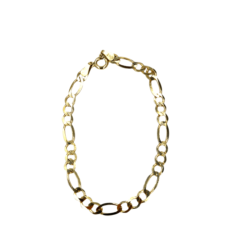 Classic 9CT Yellow Gold Figaro Bracelet 2.9g - Hyman’s Jewellers