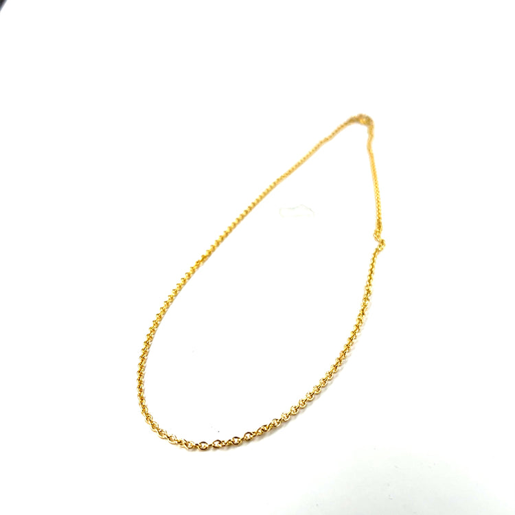 Classic 9ct Yellow Gold Trace Chain Necklace - Hyman’s Jewellers