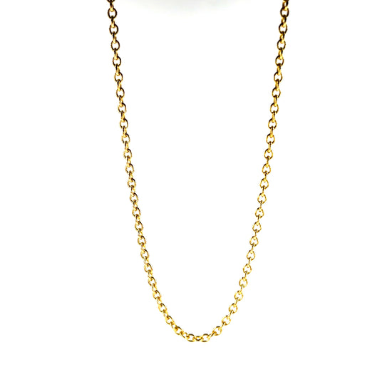 Classic 9ct Yellow Gold Trace Chain Necklace - Hyman’s Jewellers