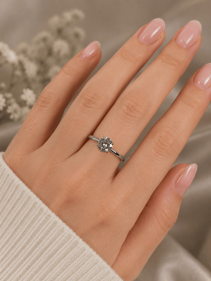Classic Diamond 0.60CT Solitaire Ring in 18CT White Gold - Hyman’s Jewellers