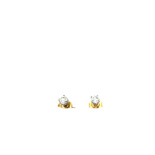 Classic Diamond Stud Earrings — 18CT Yellow Gold - Hyman’s Jewellers