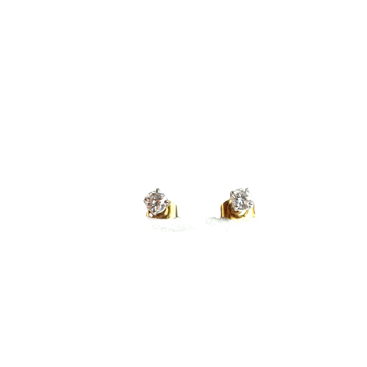 Classic Diamond Stud Earrings — 18CT Yellow Gold - Hyman’s Jewellers