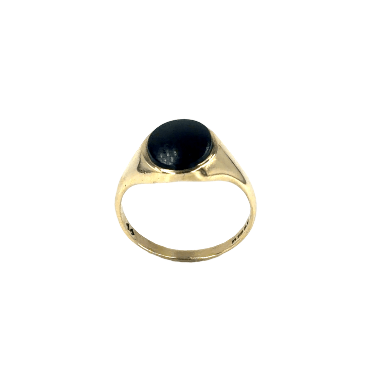 Classic Onyx Signet Ring in 9CT Yellow Gold - Hyman’s Jewellers