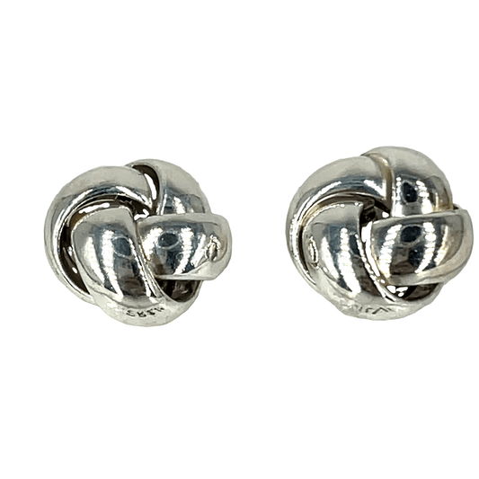 Classic Sterling Silver Love Knot Stud Earrings - Hyman’s Jewellers
