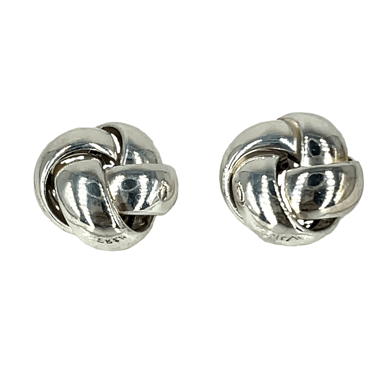 Classic Sterling Silver Love Knot Stud Earrings - Hyman’s Jewellers