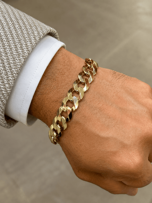 Classic Yellow Gold Curb Chain Bracelet 39.4g - Hyman’s Jewellers