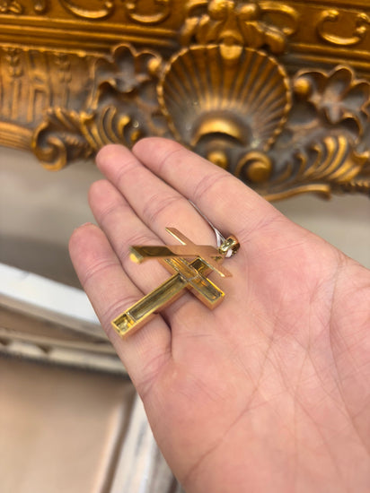 Classic Yellow Gold Mourning Cross - Hyman’s Jewellers