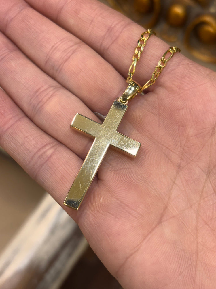 Classic Yellow Gold Mourning Cross - Hyman’s Jewellers