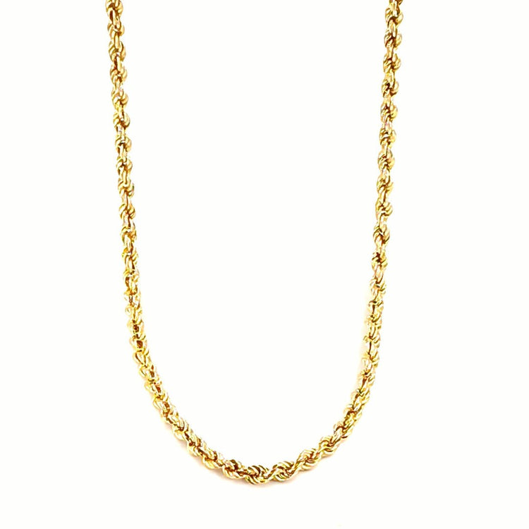 Classic Yellow Gold Rope Chain Necklace - 18" 5.7g - Hyman’s Jewellers
