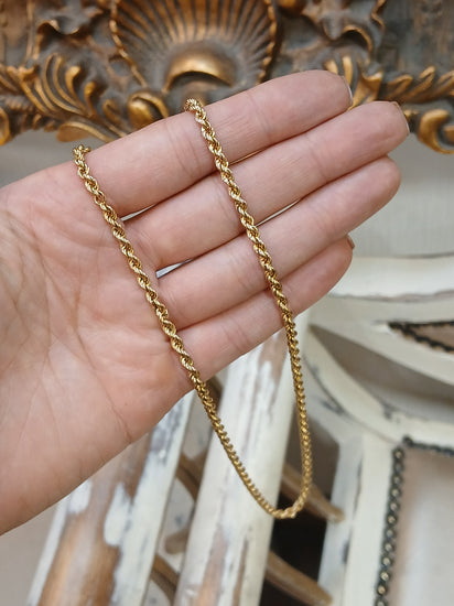 Classic Yellow Gold Rope Chain Necklace - 18" 5.7g - Hyman’s Jewellers