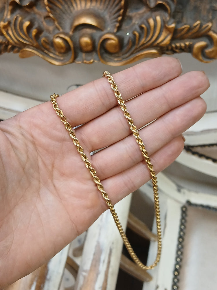 Classic Yellow Gold Rope Chain Necklace - 18" 5.7g - Hyman’s Jewellers