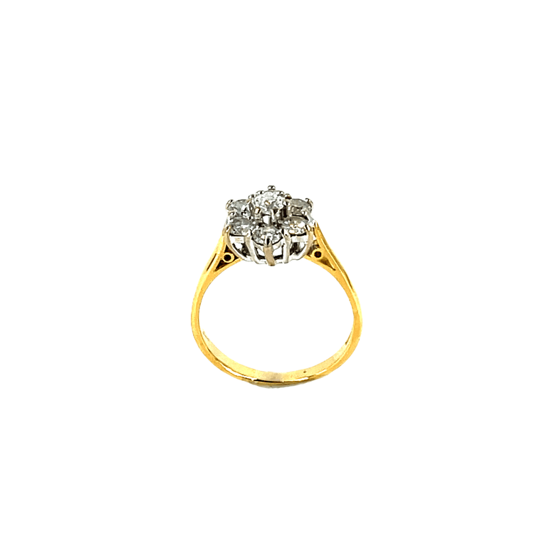 Diamond Floral Cluster Ring in 18ct Yellow Gold - Hyman’s Jewellers
