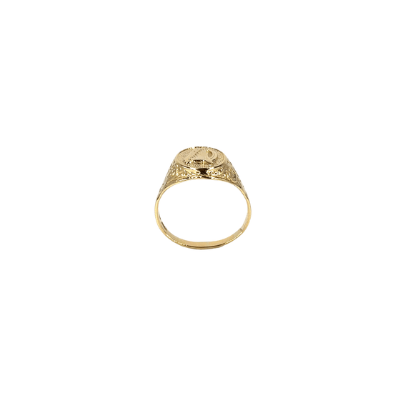 Engraved Initial 9CT Yellow Gold Signet Ring - Hyman’s Jewellers