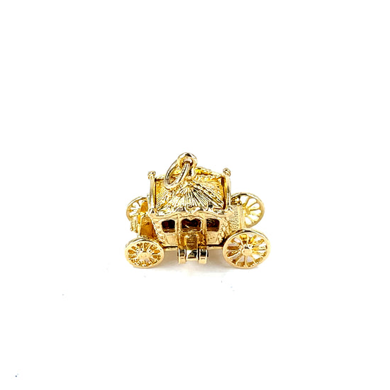 Intricate 9ct Yellow Gold Carriage Pendant Charm - Hyman’s Jewellers