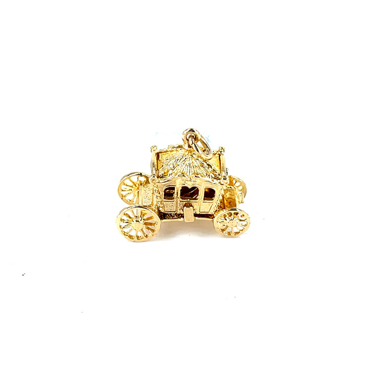 Intricate 9ct Yellow Gold Carriage Pendant Charm - Hyman’s Jewellers