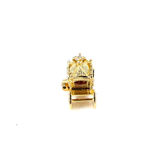 Intricate 9ct Yellow Gold Carriage Pendant Charm - Hyman’s Jewellers