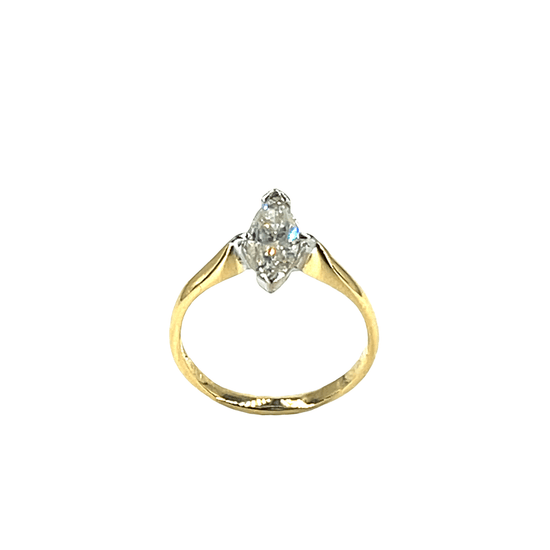 Marquise Diamond Solitaire Ring in 18CT Yellow Gold 3.3g - Hyman’s Jewellers