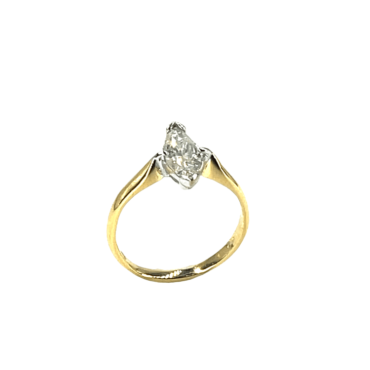 Marquise Diamond Solitaire Ring in 18CT Yellow Gold 3.3g - Hyman’s Jewellers