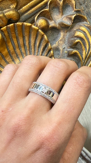 Men’s 18ct Elegant White Gold Vera Wang Brilliant Cut Diamond Eternity Band Ring - Hyman’s Jewellers