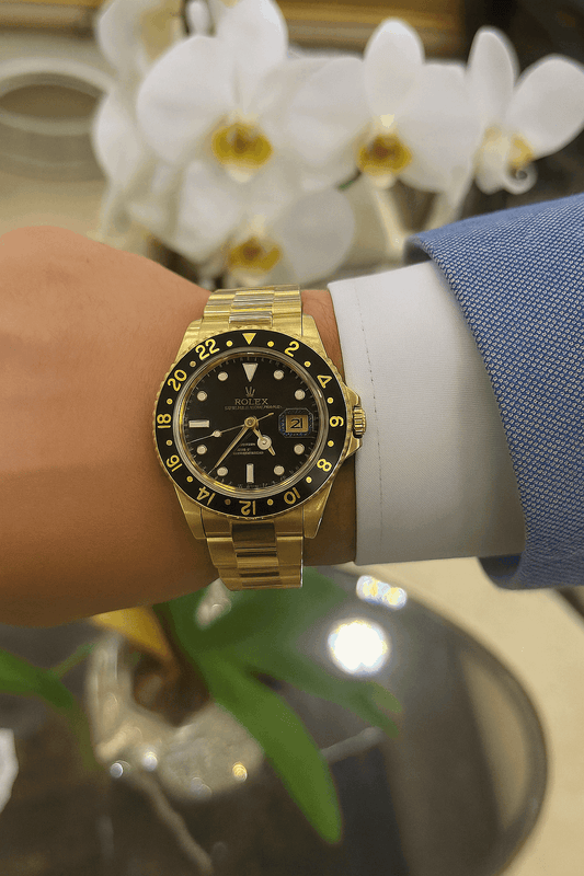 Men’s 18ct Yellow Gold Rolex GMT 2 Watch - Hyman’s Jewellers