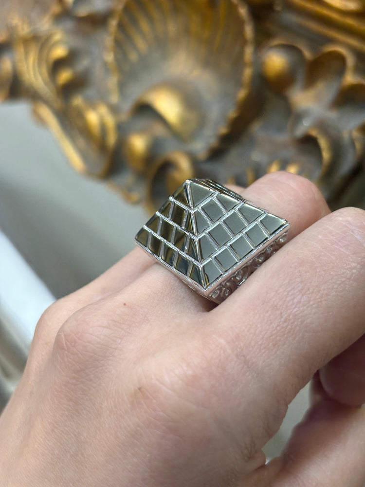 Men’s 925 Silver Pyramid Ring - Hyman’s Jewellers