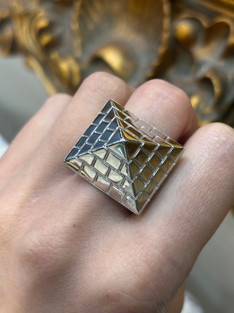 Men’s 925 Silver Pyramid Ring - Hyman’s Jewellers